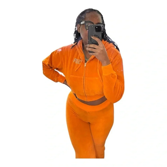 I AM GIA Tracksuit Set Burnt Orange Women’s Size XS/S Y2K - Picture 9 of 14